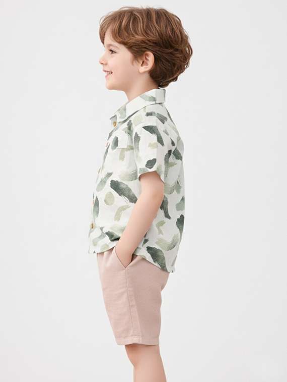 boys printed shirt and shorts set - 22346083 -  Standard Image - 1