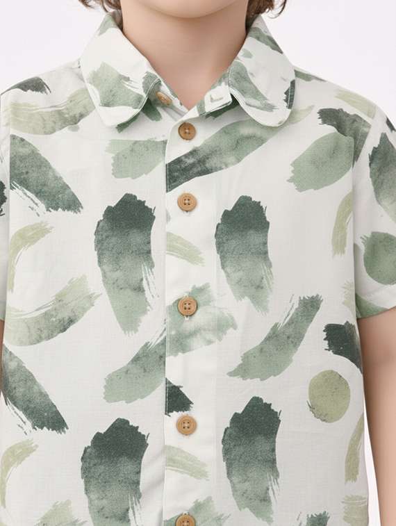 boys printed shirt and shorts set - 22346083 -  Standard Image - 4