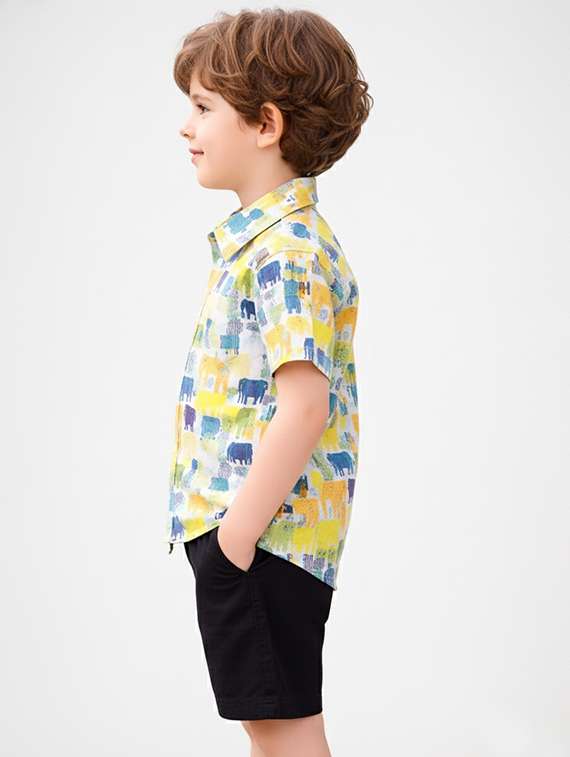 boys printed shirt and shorts set - 22346085 -  Standard Image - 1
