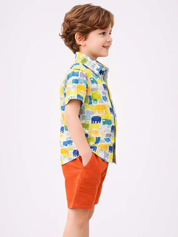 boys printed shirt and shorts set - 22346088 -  Standard Image - 1