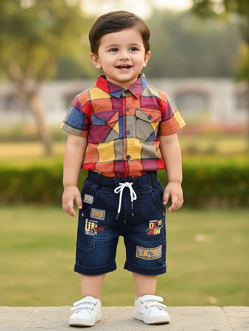 yellow cotton combo infant twin set - 22346126 -  Standard Image - 1
