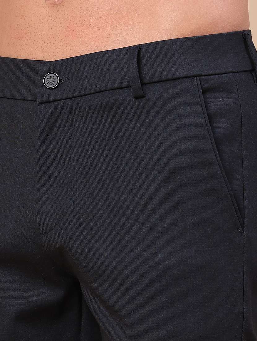 Men Solid Mid Rise Chinos Casual Trouser - 22346220 -  Standard Image - 1