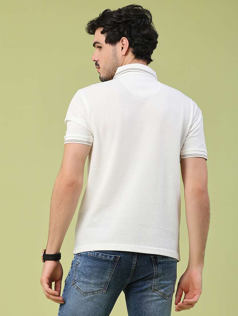 men striped short sleeve slim fit polo t-shirt - 22346235 -  Standard Image - 4