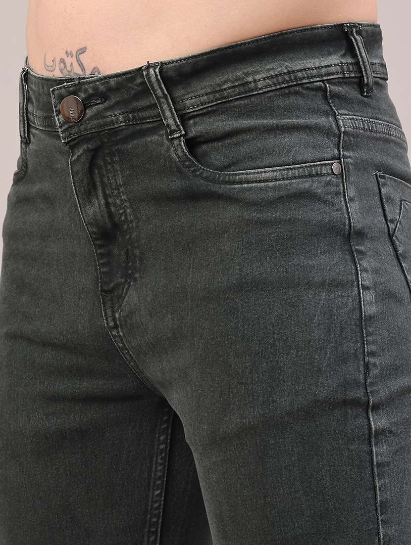 men plain mid rise full length jeans - 22346244 -  Standard Image - 1