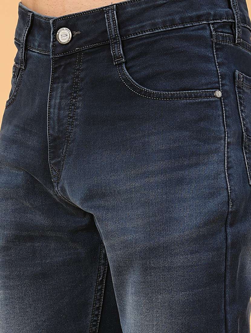 men washed mid rise ankle length slim fit jeans - 22346248 -  Standard Image - 1