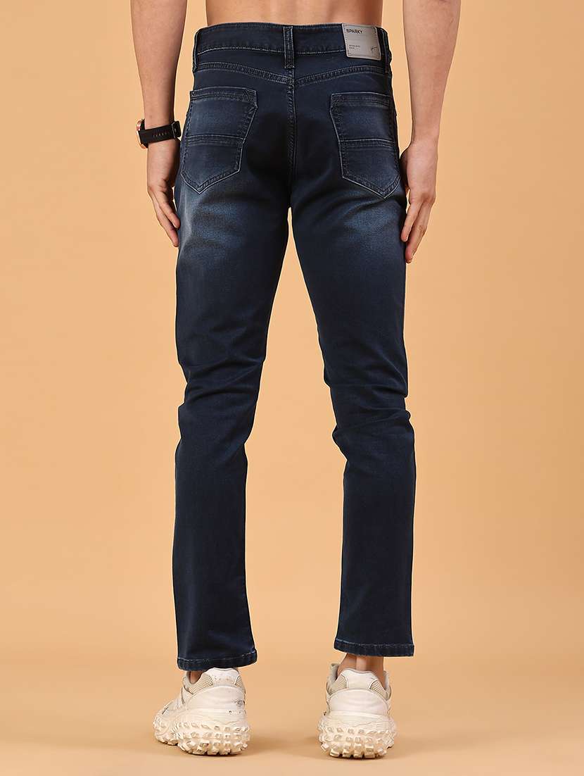 men washed mid rise ankle length slim fit jeans - 22346248 -  Standard Image - 4