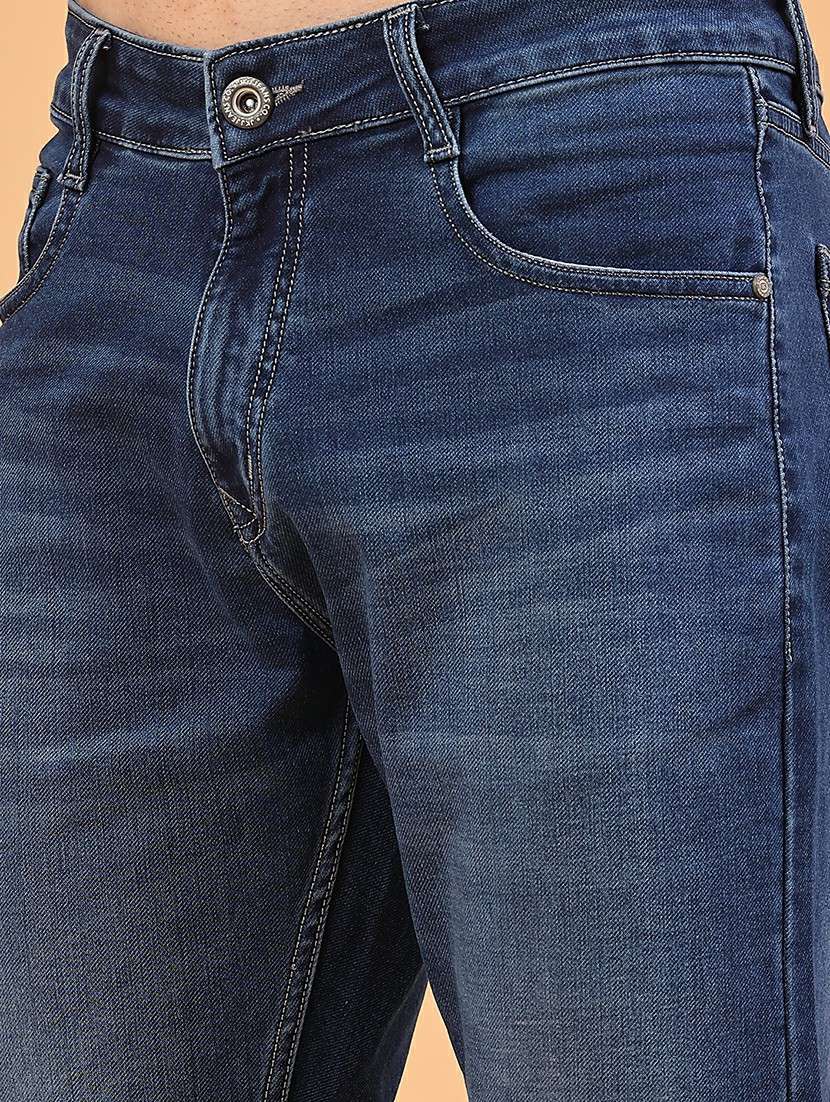men washed mid rise full length slim fit jeans - 22346249 -  Standard Image - 1