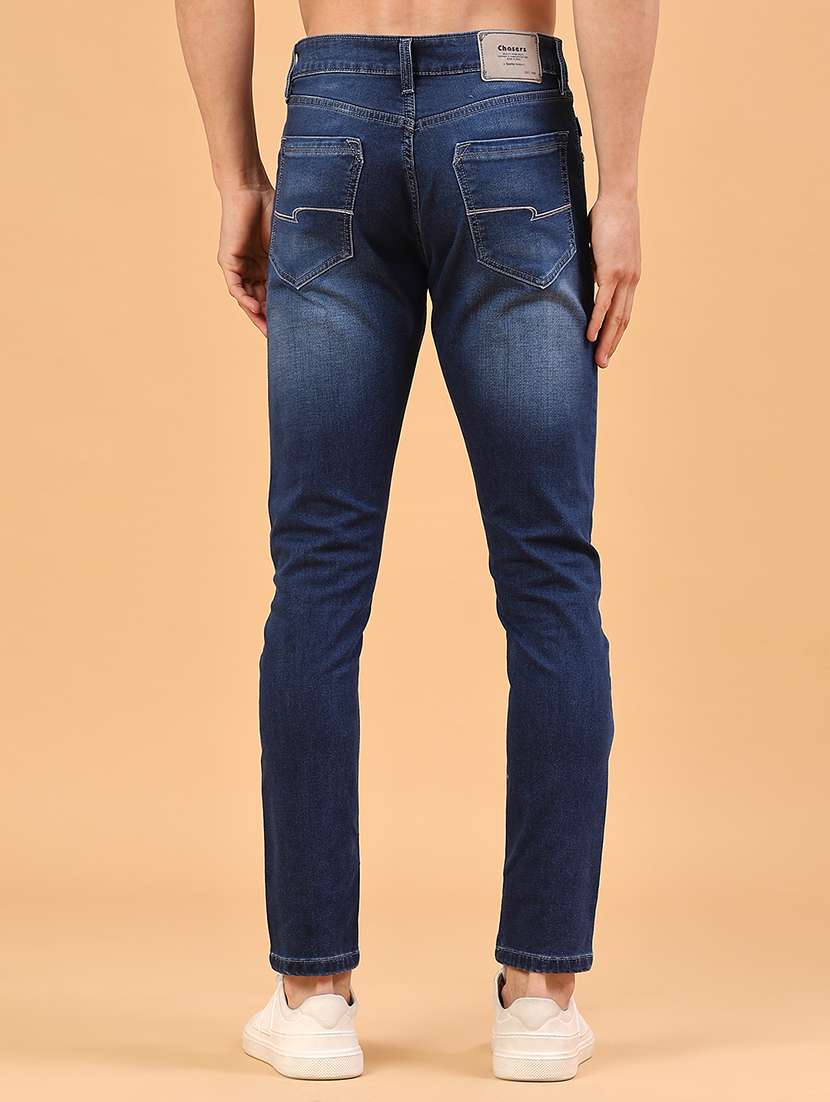 men washed mid rise full length slim fit jeans - 22346250 -  Standard Image - 4