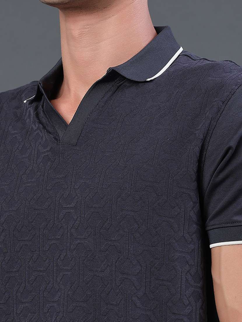 men self design short sleeve regular fit polo t-shirt - 22346254 -  Standard Image - 1