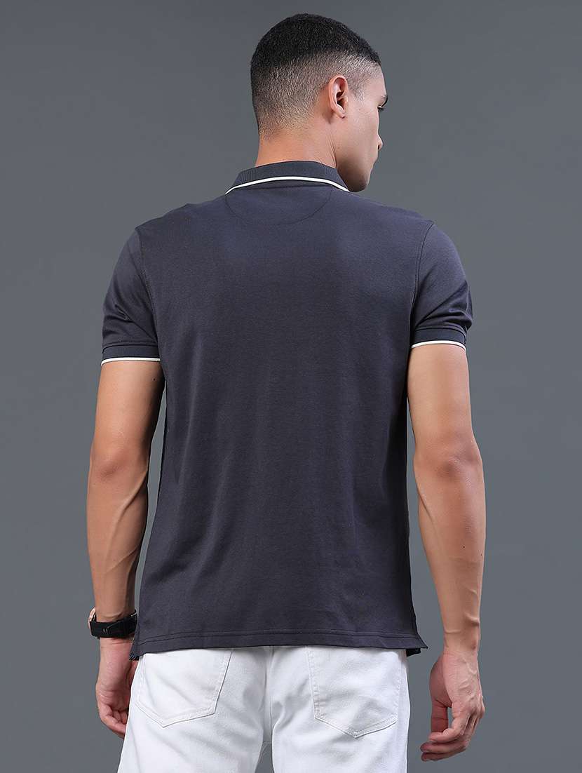 men self design short sleeve regular fit polo t-shirt - 22346254 -  Standard Image - 4