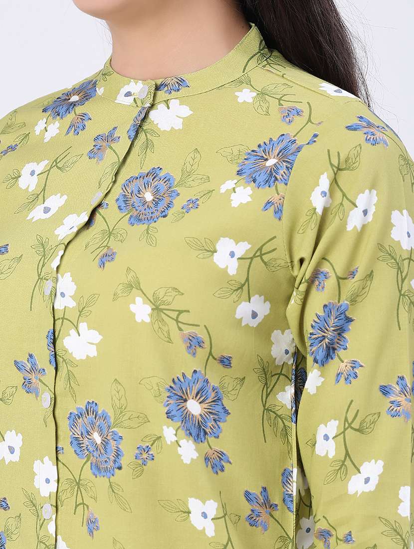 women printed three quarter sleeves regular shirt - 22346331 -  Standard Image - 1