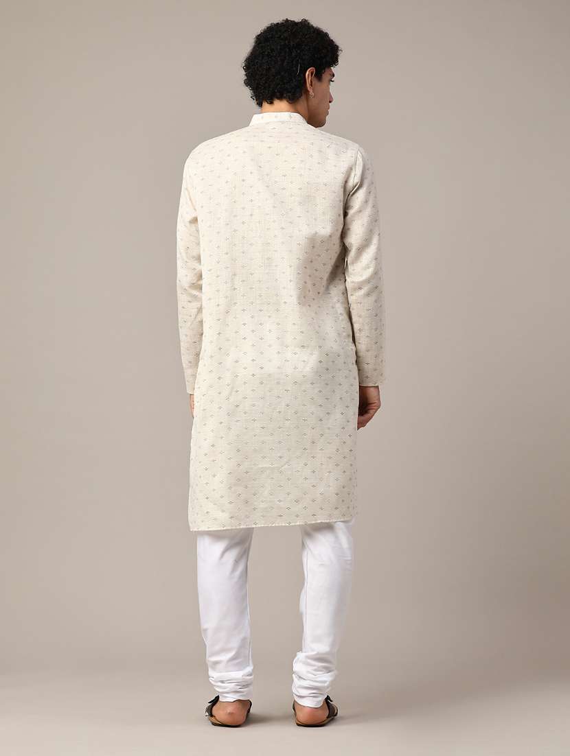 beige polyester kurta pyjama ethnic wear - 22346340 -  Standard Image - 4