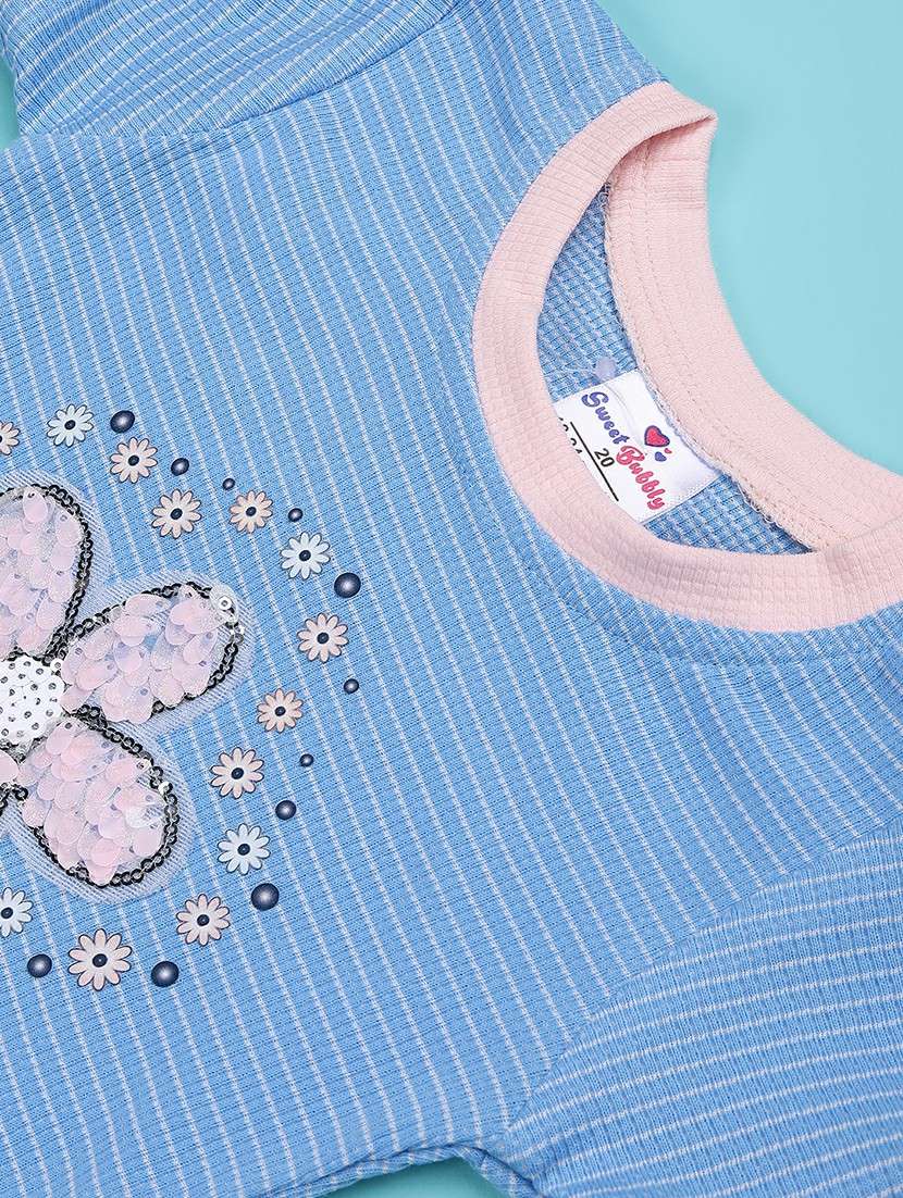 blue cotton combo infant twin set - 22346358 -  Standard Image - 4