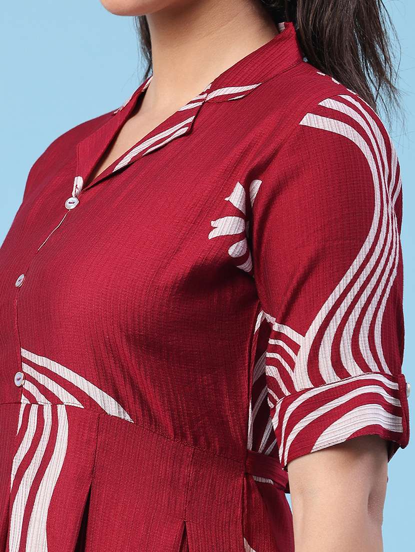 women printed short sleeves a-line dress - 22346439 -  Standard Image - 1