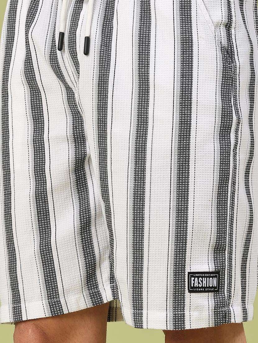 men striped mid rise regular fit bermuda shorts - 22346471 -  Standard Image - 1