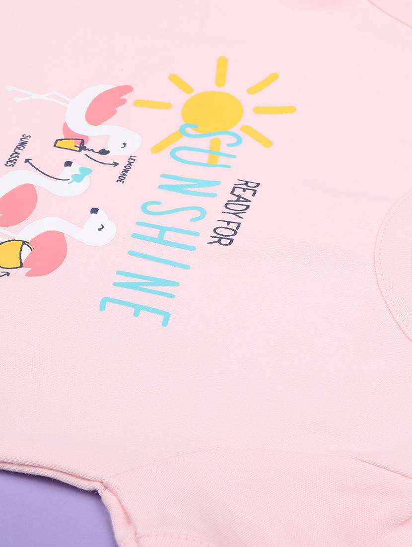 pink cotton combo infant twin set - 22346477 -  Standard Image - 4