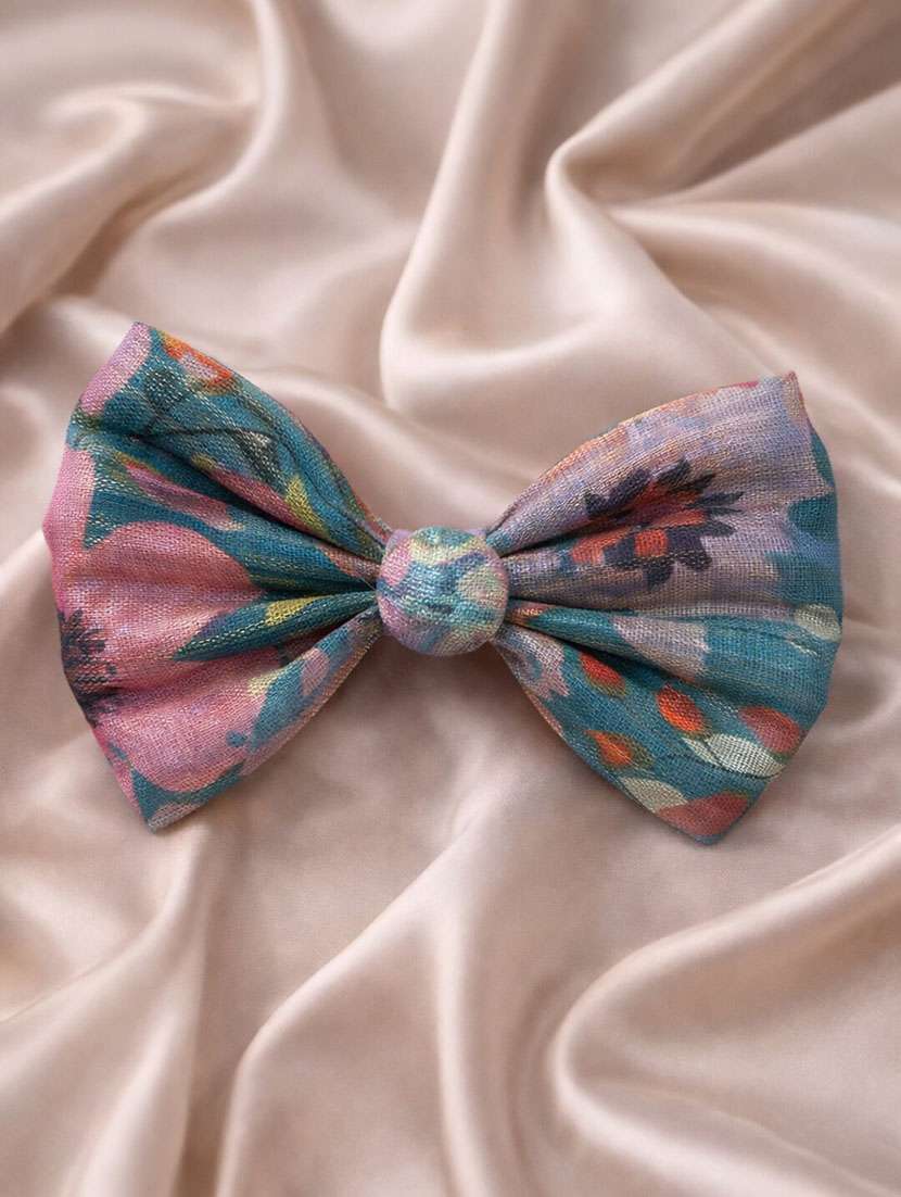 multicolor floral bow hair clip - 22346591 -  Standard Image - 1