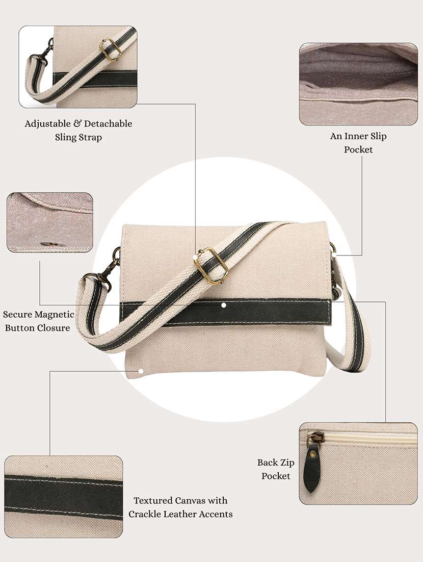 women solid sling bag with adjustable strap - 22346797 -  Standard Image - 4