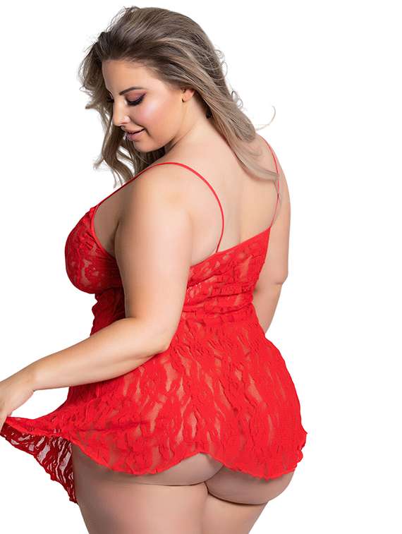 women self designed sleeveless lace babydoll - 22346846 -  Standard Image - 1