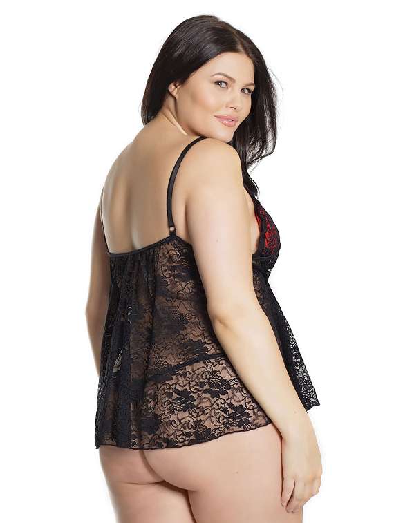 women self designed sleeveless lace babydoll - 22346888 -  Standard Image - 1