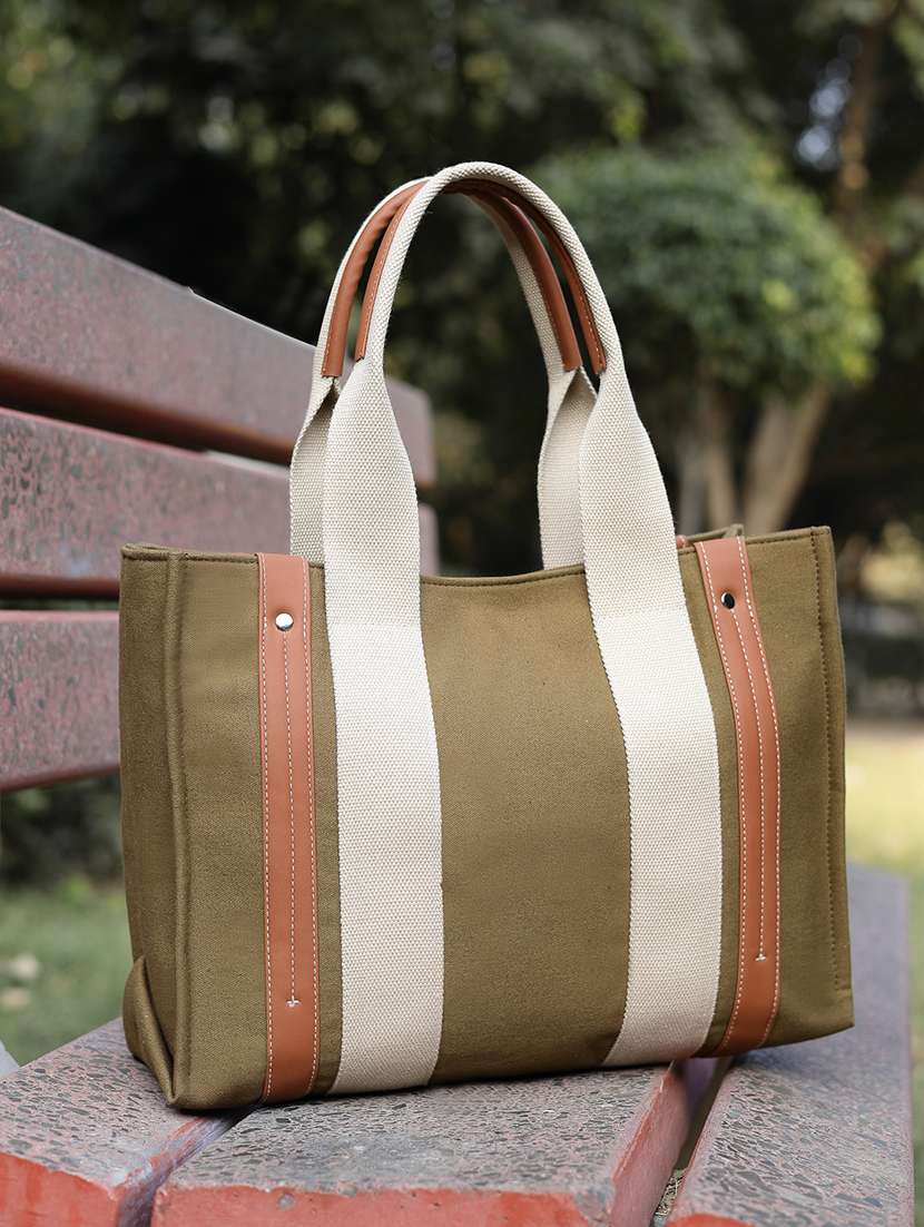 women solid canvas handbag - 22347114 -  Standard Image - 1