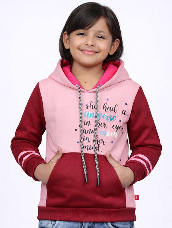 girls pack of 3 printed long sleeve hooded sweatshirt - 22347152 -  Standard Image - 1