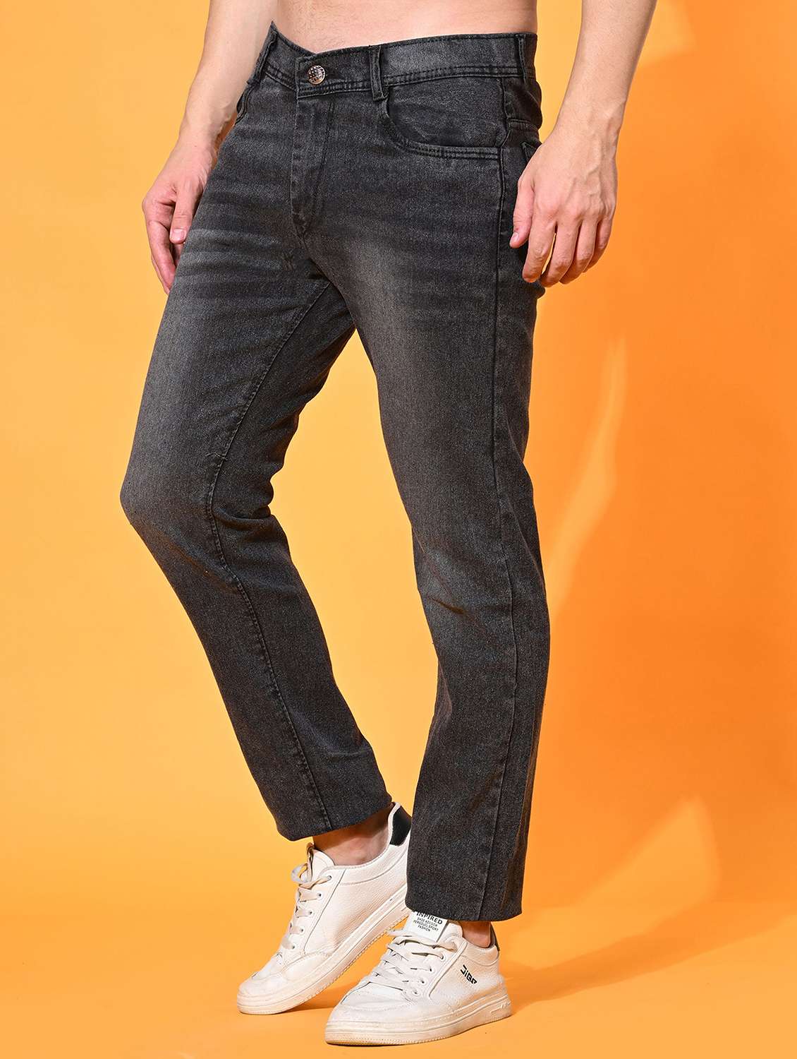 men solid mid rise slim fit jeans - 22347284 -  Standard Image - 1