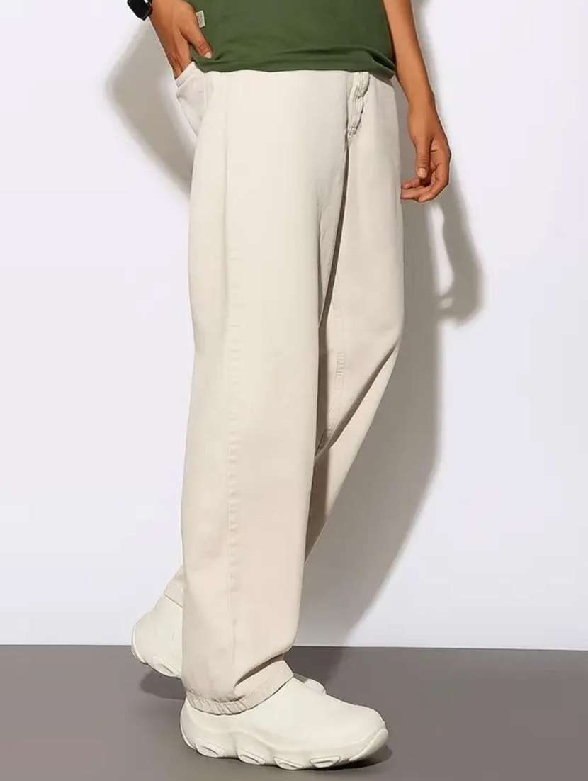 men solid mid rise baggy jeans - 22348137 -  Standard Image - 1