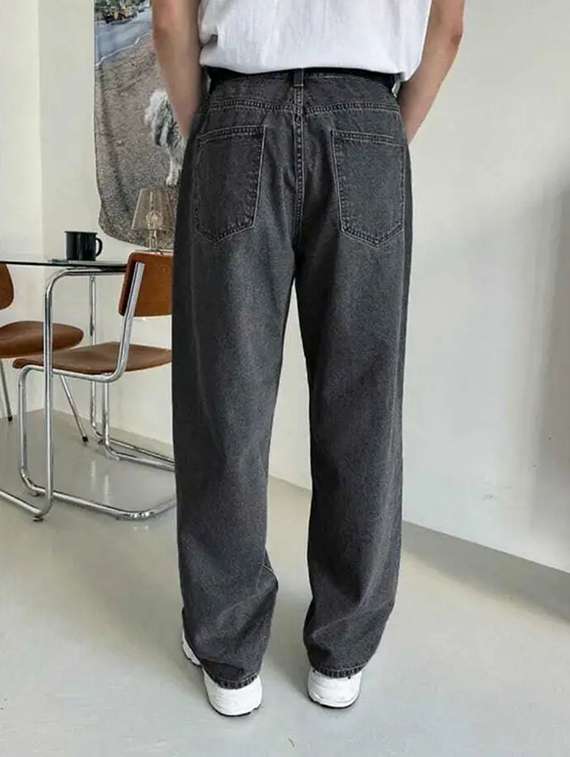 men solid mid rise baggy jeans  - 22348363 -  Standard Image - 1