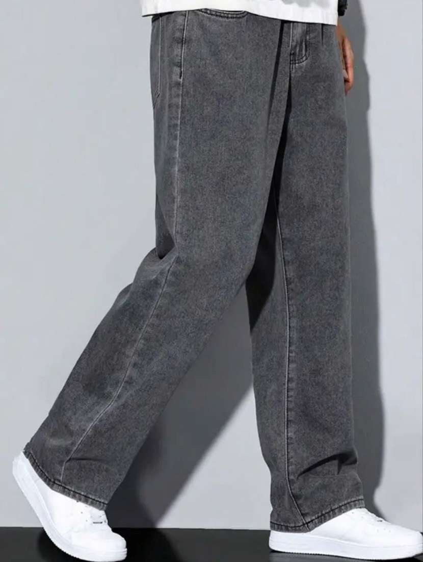 men solid mid rise baggy jeans  - 22348422 -  Standard Image - 1