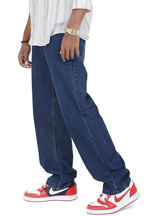 men solid mid rise baggy jeans  - 22348476 -  Standard Image - 1