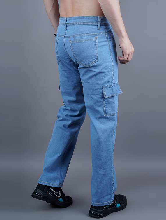 men solid mid rise cargo - 22348722 -  Standard Image - 1