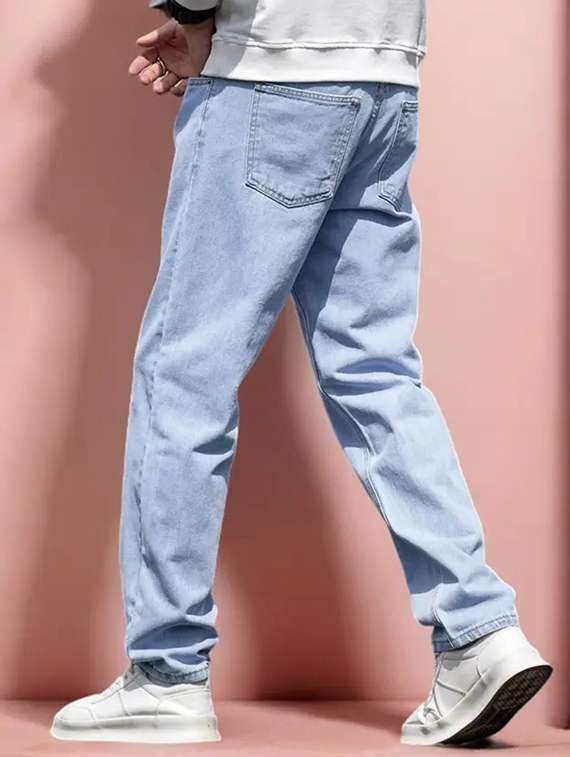 men solid mid rise relaxed fit jeans  - 22348848 -  Standard Image - 1