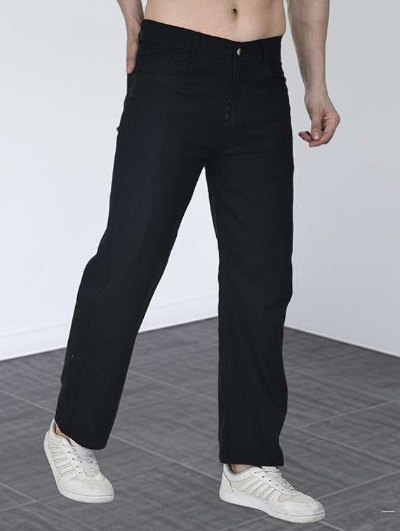 men solid mid rise straight fit jeans  - 22349346 -  Standard Image - 1