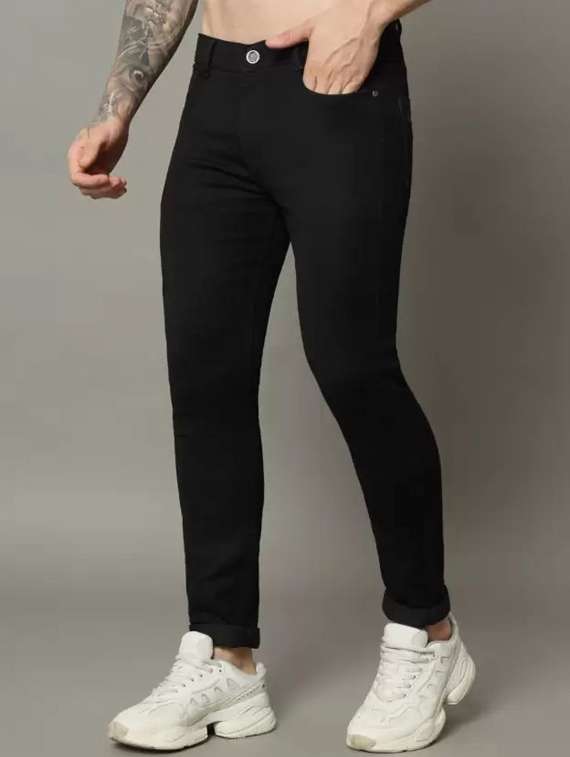 men solid mid rise slim fit jean - 22349417 -  Standard Image - 1
