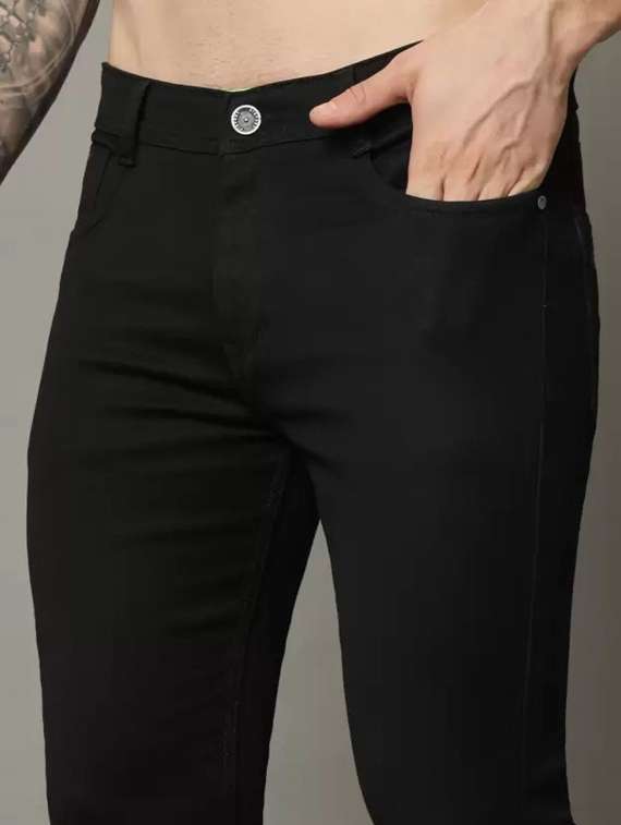 men solid mid rise slim fit jean - 22349417 -  Standard Image - 4