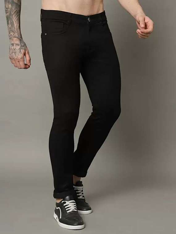men solid mid rise slim fit jean - 22349418 -  Standard Image - 1