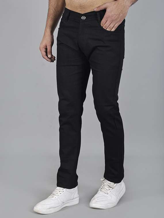 men solid mid rise slim fit jeans - 22349607 -  Standard Image - 1