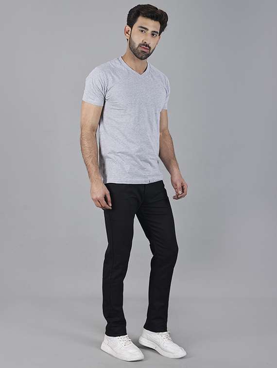 men solid mid rise slim fit jeans - 22349607 -  Standard Image - 4
