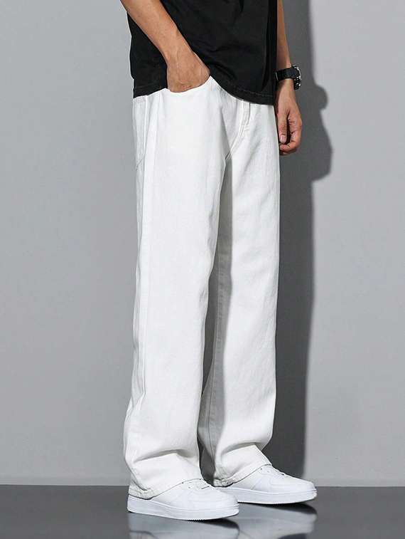 men solid mid rise relaxed fit jeans  - 22349891 -  Standard Image - 1