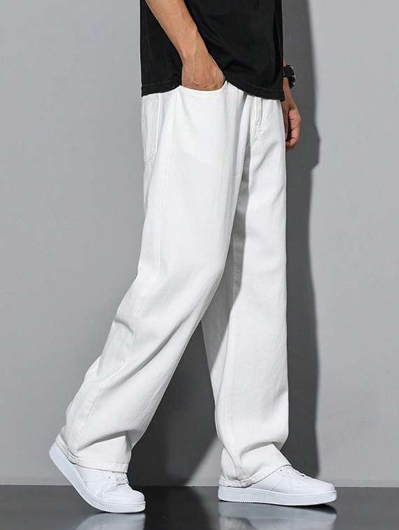 men solid mid rise relaxed fit jeans  - 22349891 -  Standard Image - 4