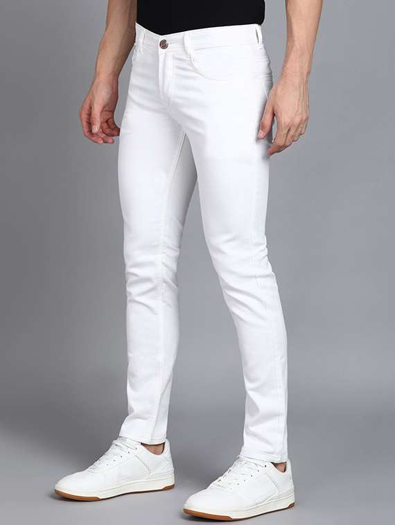 men solid mid rise slim fit jeans  - 22350123 -  Standard Image - 1
