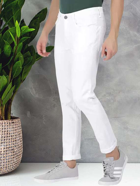 men solid mid rise slim fit jeans  - 22350131 -  Standard Image - 1