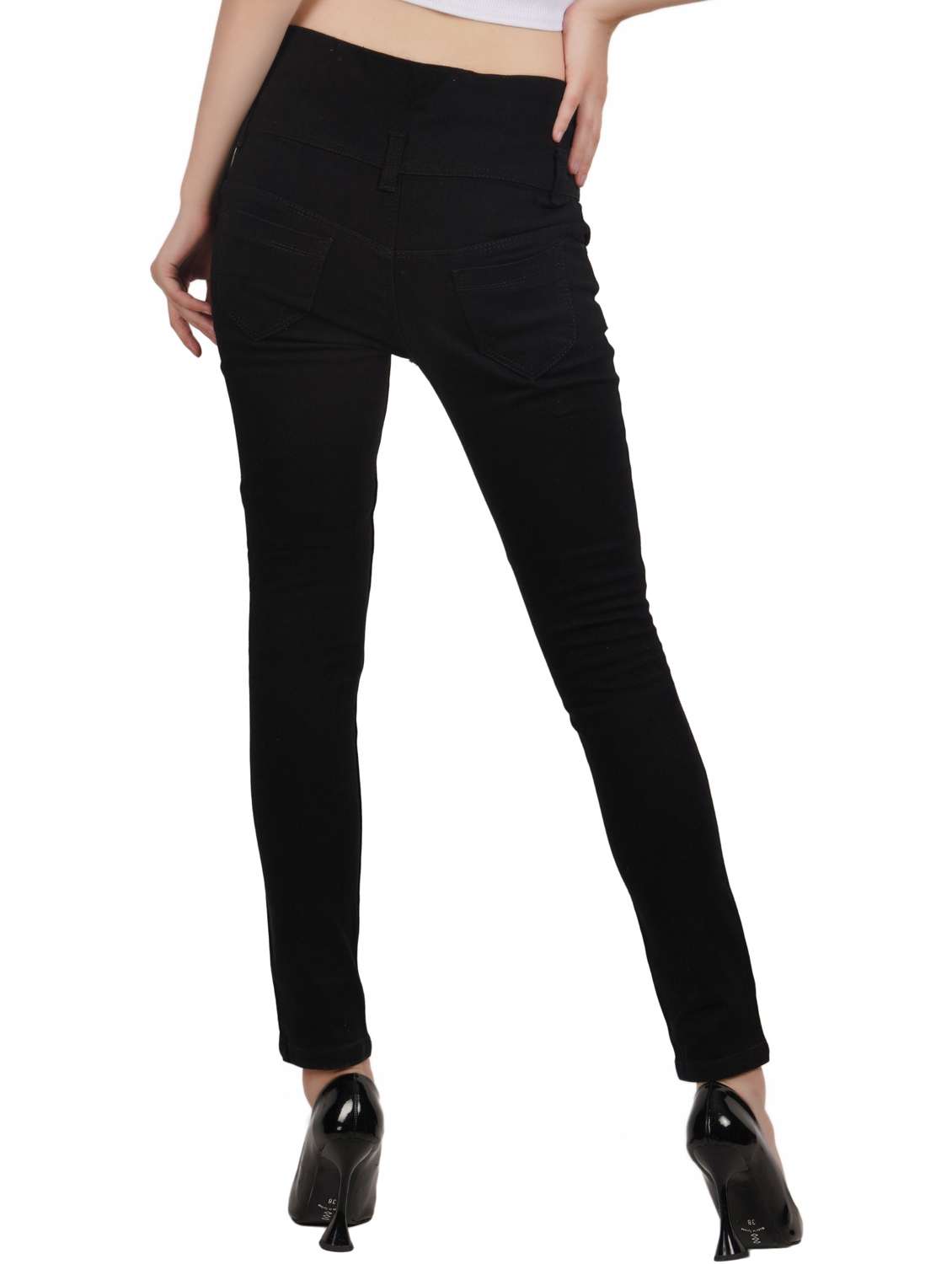 women slash knee mid rise skinny fit jeans - 22350901 -  Standard Image - 1