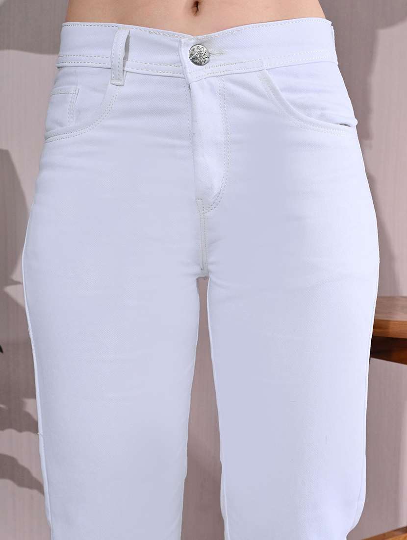 women solid mid rise bootcut jean - 22351112 -  Standard Image - 1