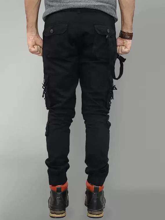 men solid mid rise denim cargo - 22351652 -  Standard Image - 1