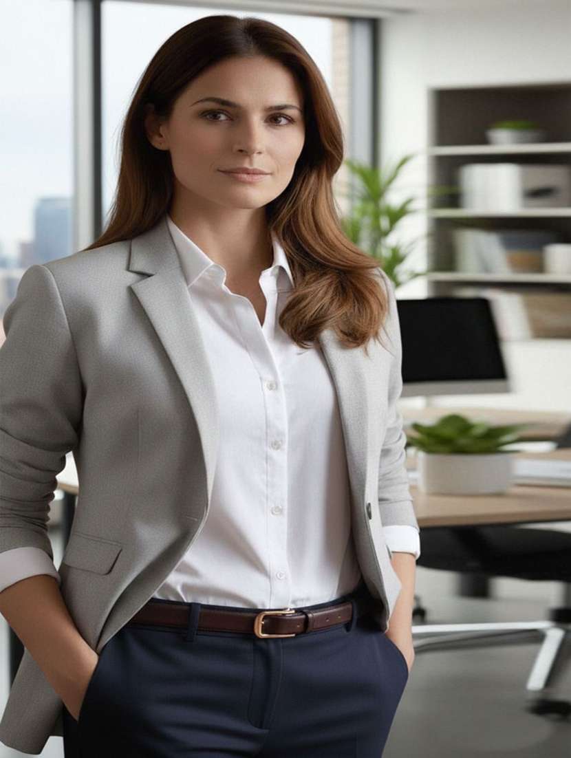 women solid long sleeve single breasted blazer - 22353360 -  Standard Image - 1