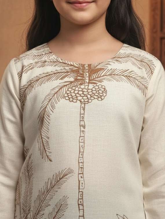 women printed three quarter sleeve straight kurta - 22353377 -  Standard Image - 4