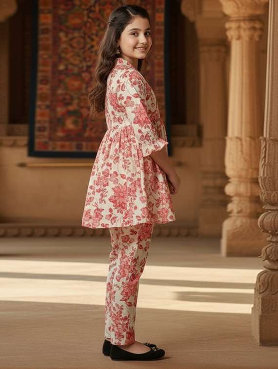 girls printed top & palazzo co-ord set - 22353412 -  Standard Image - 1