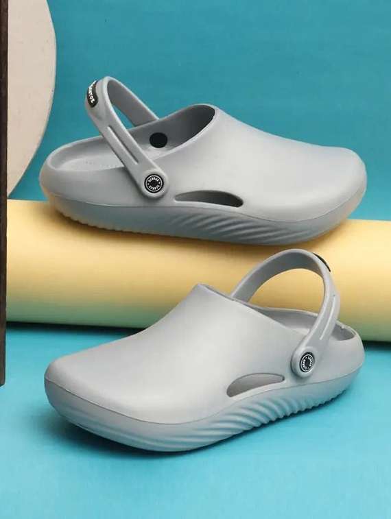 men grey slip on clog - 22353439 -  Standard Image - 1